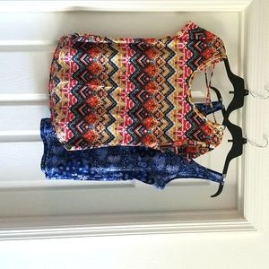 2 tops; NOBO, colorful, XL & XXL